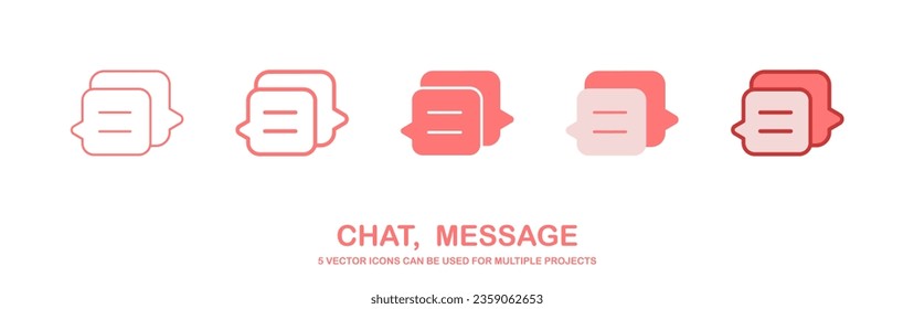Speech Bubble With Text Lines icon vector, message icon. vector illustration.