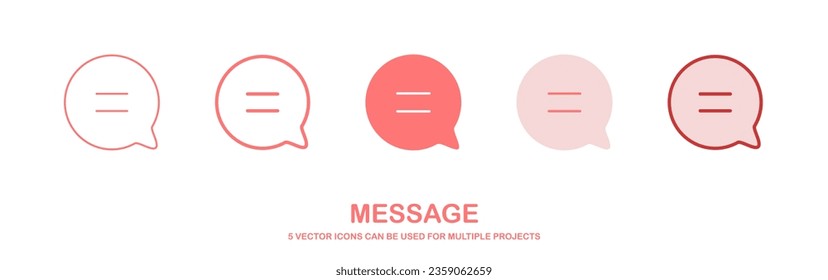 Speech Bubble With Text Lines icon vector, message icon. vector illustration.