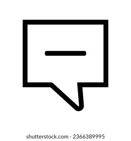 Speech Bubble With Text Lines, icône vectorielle