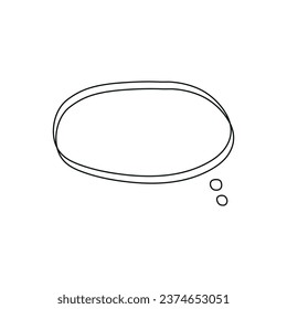Speech Bubble With Text Lines (Bulle vocale avec lignes de texte) image vectorielle. Dessiné à la main