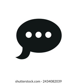 Burbuja de voz con líneas de texto icono vector. chat icono