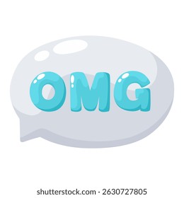 Speech bubble and text OMG!!!