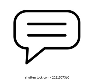speech bubble with text on white background