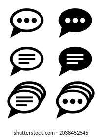 speech bubble with text on white background