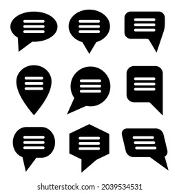 speech bubble with text on white background