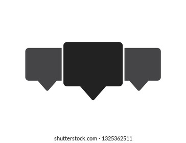 Speech Bubble, Text Bubble, Quote Bubble, Conversation Bubble, UI Flat, Conversation Icon, Icon Vector Illustration Background