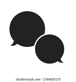 Speech Bubble, Text Bubble, Quote Bubble, Conversation Bubble, UI Flat, Conversation Icon, Icon Vector Illustration Background