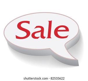 Speech bubble with text sale