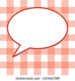 Speech bubble with text space for social media