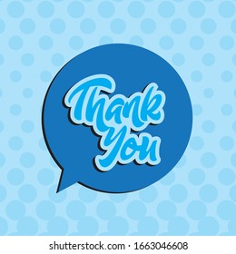 Speech bubble with a text Thank You.
