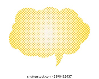 Burbuja de voz con textura en estilo de collage. Ilustración del vector