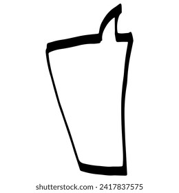 Esbozo de línea delgada de burbuja de voz. Comunicación chat ilustración lineal del diálogo del cliente, plantilla en blanco, etiqueta en blanco. Símbolo de burbuja de habla simple aislado