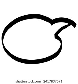 Esbozo de línea delgada de burbuja de voz. Comunicación chat ilustración lineal del diálogo del cliente, plantilla en blanco, etiqueta en blanco. Símbolo de burbuja de habla simple aislado