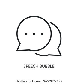 Speech bubble thin line vector icons.
