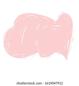 Speech bubble and thought balloon. Hand drawn. Vector