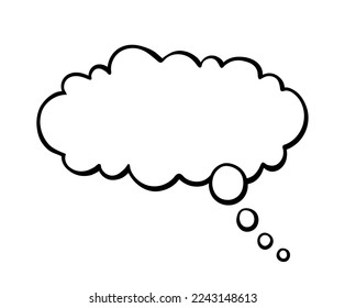 Speech bubble. Thoughts and dreams. Comic book style.