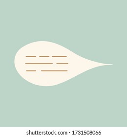 Speech Bubble. Thoughts in a head, chatting. Speech cloud. Flat vector illustration