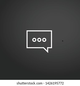 Speech Bubble And Three Dots vector icon. Speech Bubble And Three Dots concept stroke symbol design. Thin graphic elements vector illustration, outline pattern for your web site design, logo, UI.