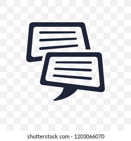 Speech bubble transparent icon. Speech bubble symbol design from Communication collection. Simple element vector illustration on transparent background.