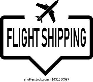 speech bubble. Transport icon. Airplane Flight Shipping delivery symbol. Air mail delivery sign.