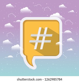 speech bubble with trend symbol