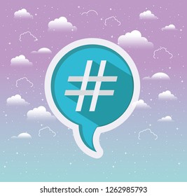 speech bubble with trend symbol
