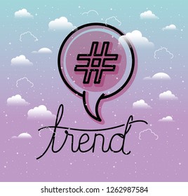 speech bubble with trend symbol