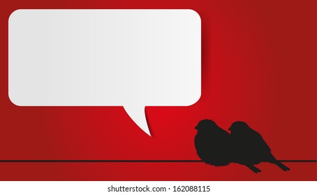 speech bubble two birds