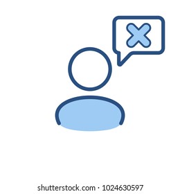 Speech bubble user icon. Communication, people talk icon. Vector illustration