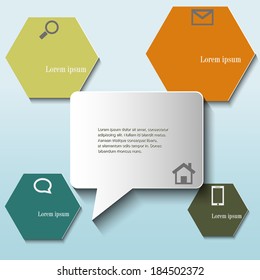 Speech bubble vector background
