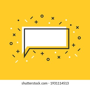 Burbuja del discurso. Banner vectorial para negocios, marketing y publicidad. Antecedentes. Ilustración vectorial.