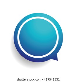 Speech bubble vector blue