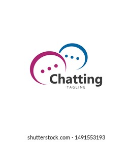 Speech bubble. Vector chatting logo design. Business concept icon.
