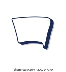 Speech bubble. Vector cloud empty sign.
