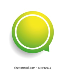 Speech bubble vector green