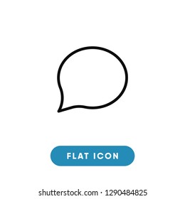 Speech bubble vector icon