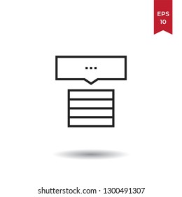 Speech bubble vector icon