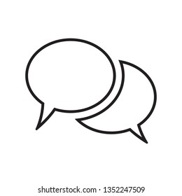 Speech bubble vector icon