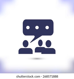 speech bubble vector icon