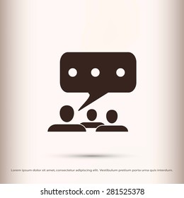 speech bubble vector icon