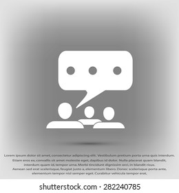 speech bubble vector icon