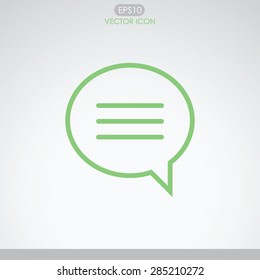 Speech bubble vector icon.