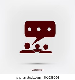 speech bubble vector icon