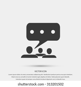 speech bubble vector icon