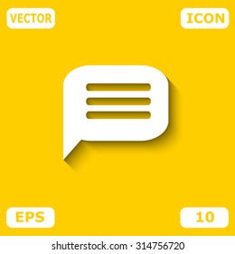 Speech bubble vector icon.