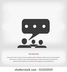 speech bubble vector icon