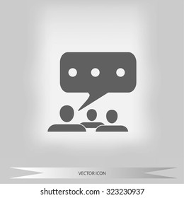 speech bubble vector icon