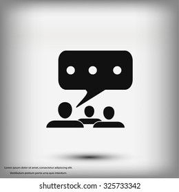 speech bubble vector icon