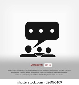speech bubble vector icon