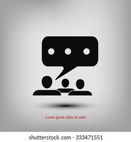 speech bubble vector icon